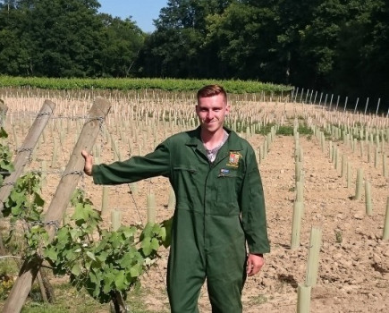 England’s first vineyard apprentice completes his training