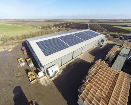 Solar energy at potato storage plant