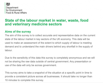 Government survey on labour shortages