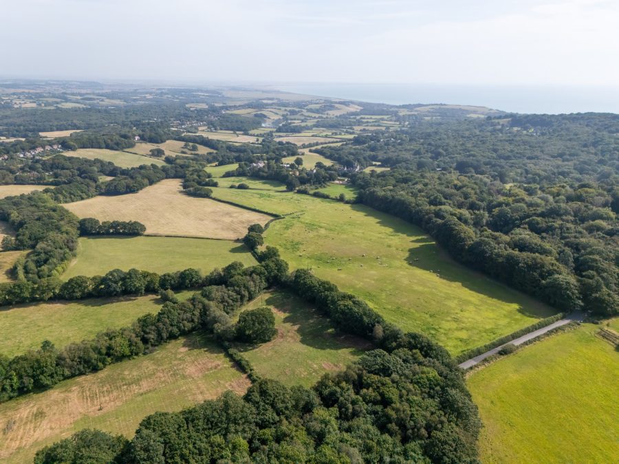 Expansive arable and grass farm