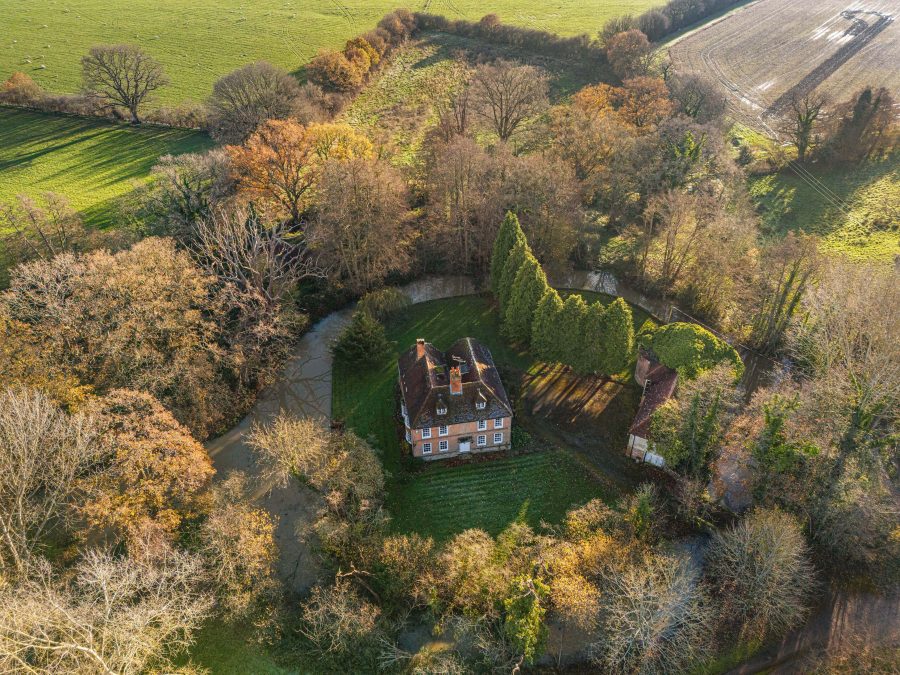 Lovehurst Manor Farm located on its own moated island